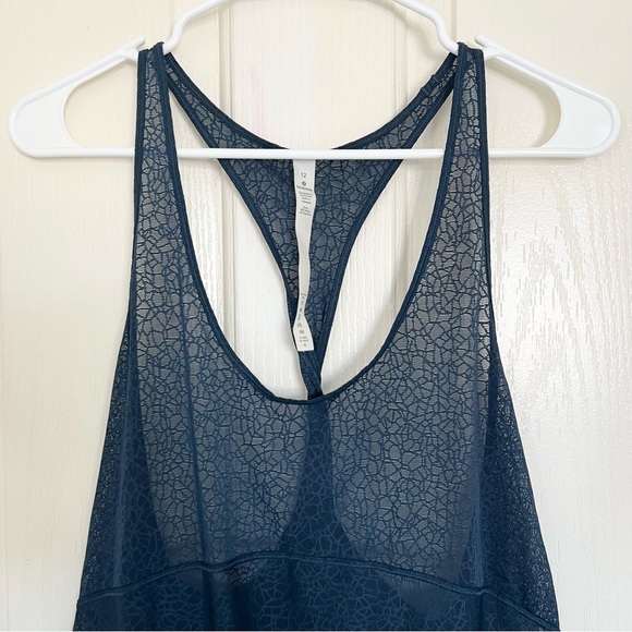 Lululemon Jaded Green Teal Twist & Train Mesh Tank Top - Picture 6 of 11